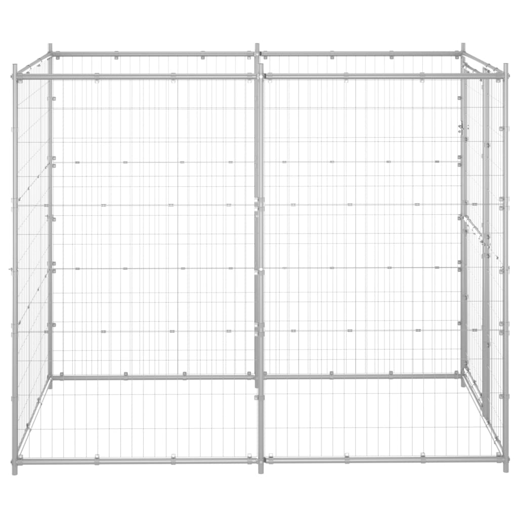 Vidaxl dog kennel for outside 110x220x180 cm galvanized steel