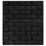 Vidaxl 3D Fondo de pantalla Autoadhesivo 10 St Brick Black