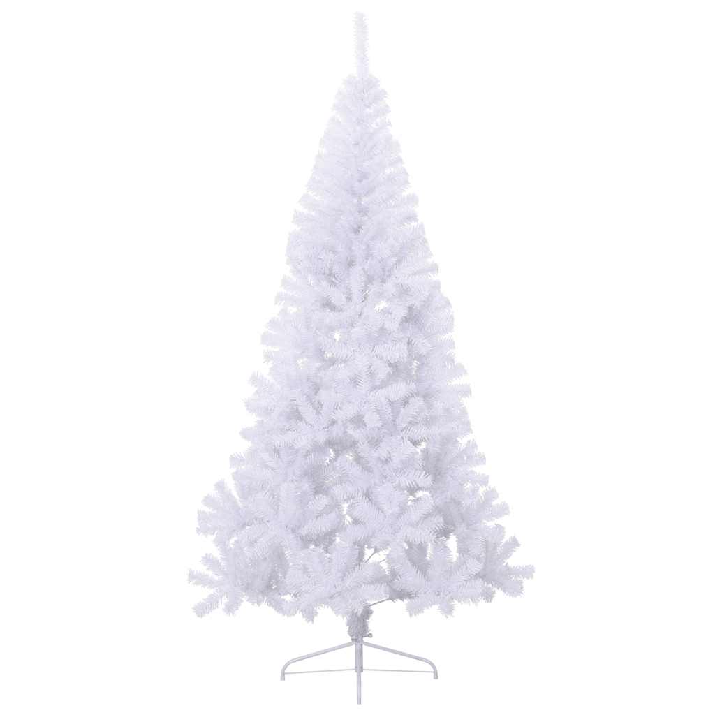 Vidaxl kunstkerstboom avec un demi-180 cm en PVC blanc