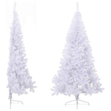 Vidaxl Kunstkerstboom med standard halv 180 cm PVC White