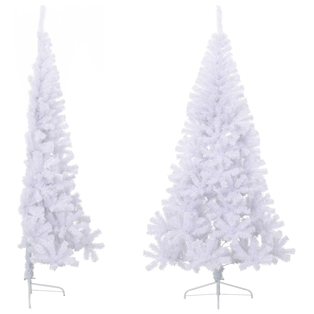 Vidaxl Kunstkerstboom med standard halv 210 cm PVC grønn