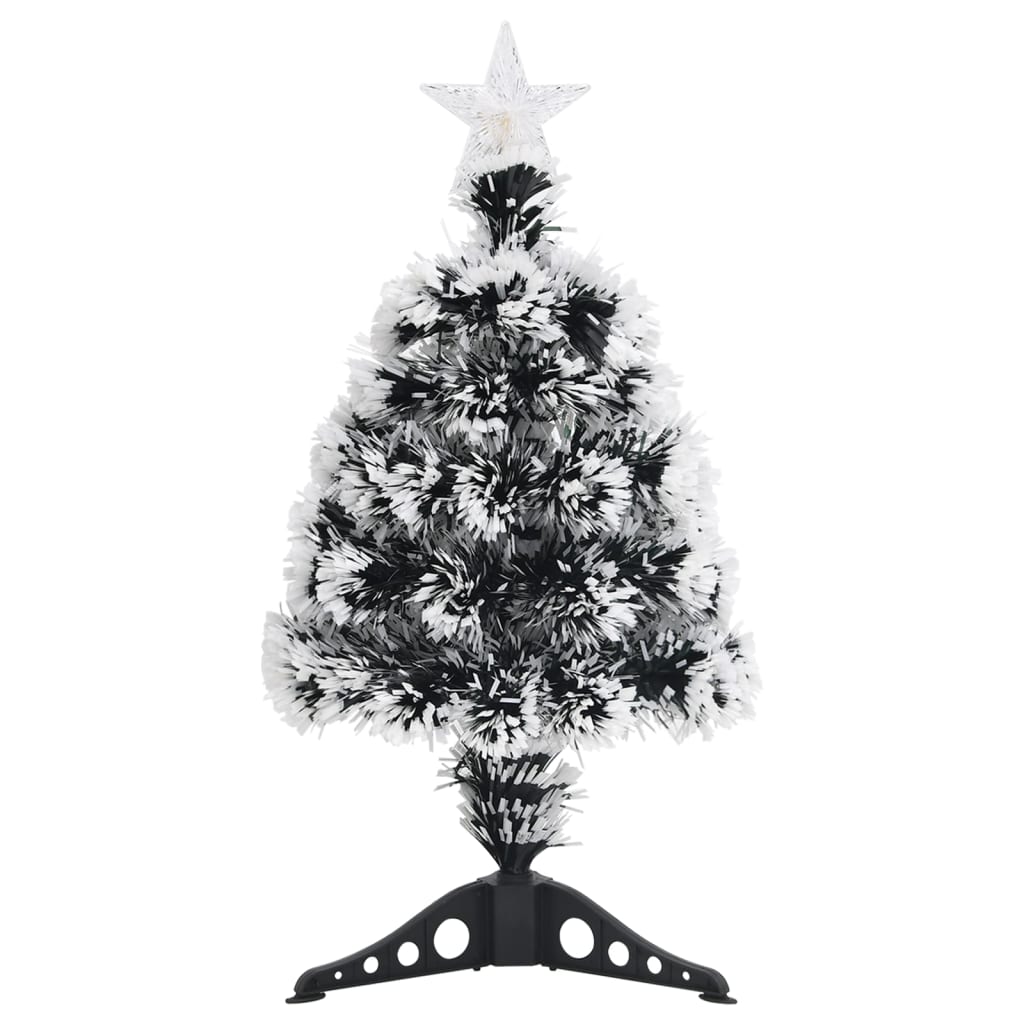 Árbol de Navidad Vidaxl con fibra de vidrio LED de 64 cm verde y blanco