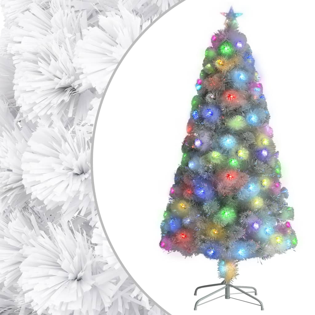 Vidaxl Kunstkerstboom con illuminazione Bianco in fibra ottica da 120 cm