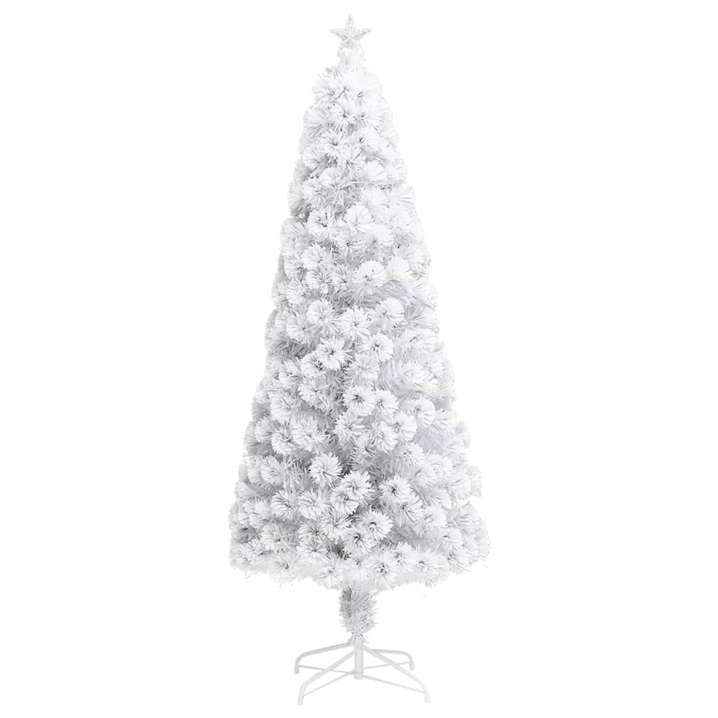 Vidaxl kunstkerstboom avec éclairage 210 cm fibre optique blanc