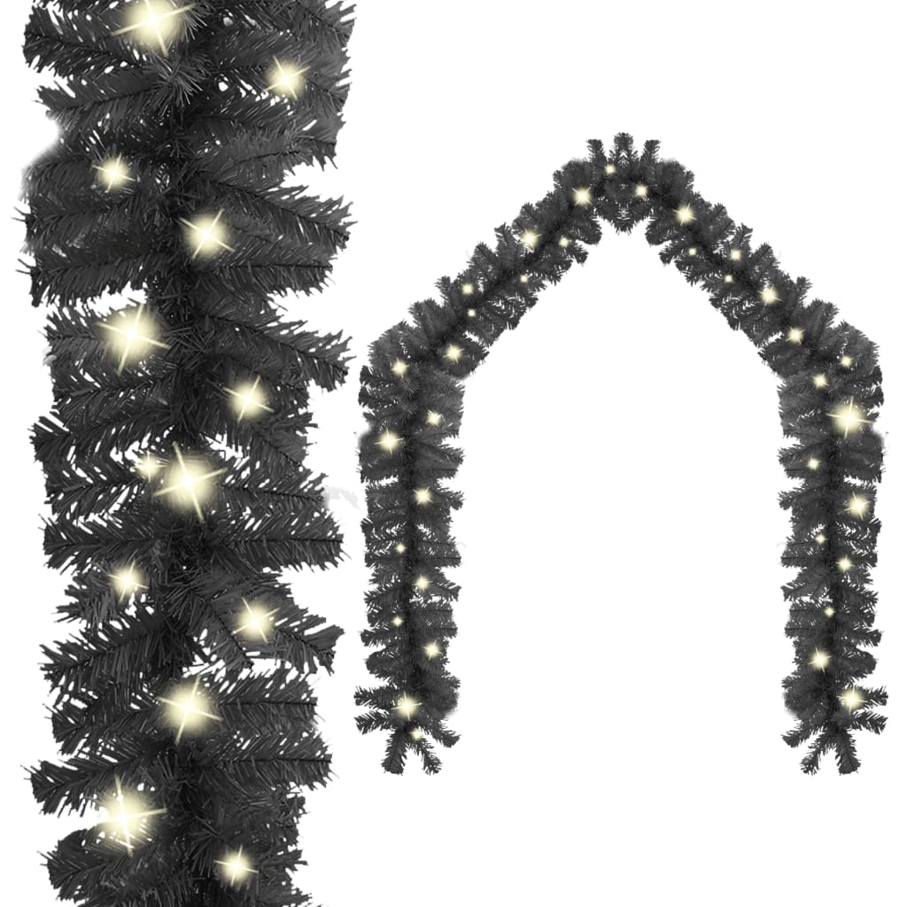 Vidaxl Christmas Garland ze światłami LED 5 m czarny