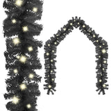 Vidaxl Christmas garland with LED lights 10 m black