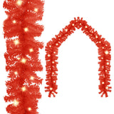 Vidaxl Christmas garland with LED lights 5 m red