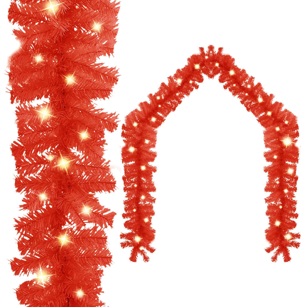 Vidaxl Christmas garland with LED lights 10 m red