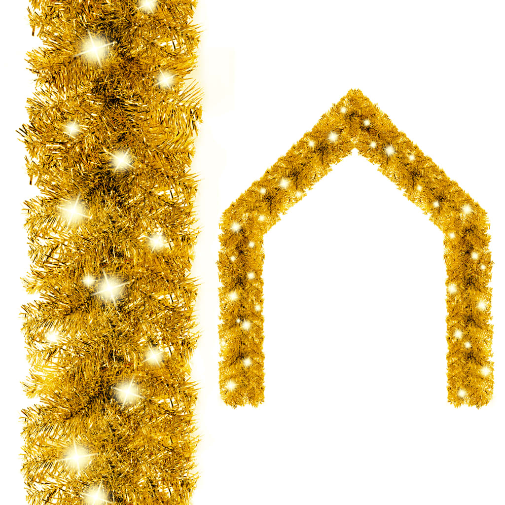 Vidaxl Garland de Noël avec lumières LED 5 m or couleur or