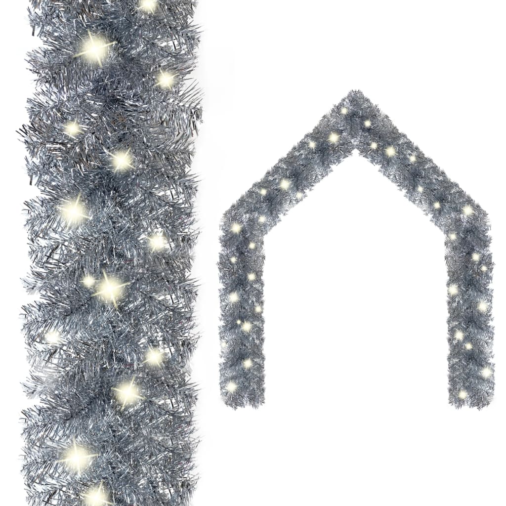 Vidaxl Christmas garland with LED lights 10 m silver colored