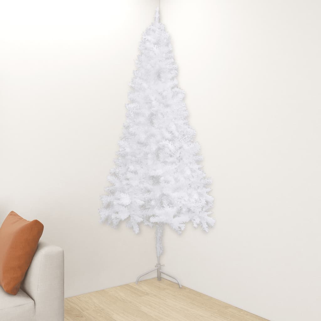 Vidaxl Kunstkerstboom Hoek 240 cm PVC White