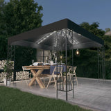 Vidaxl Arbor con ghirlanda leggera a LED 3x3 m color antracite