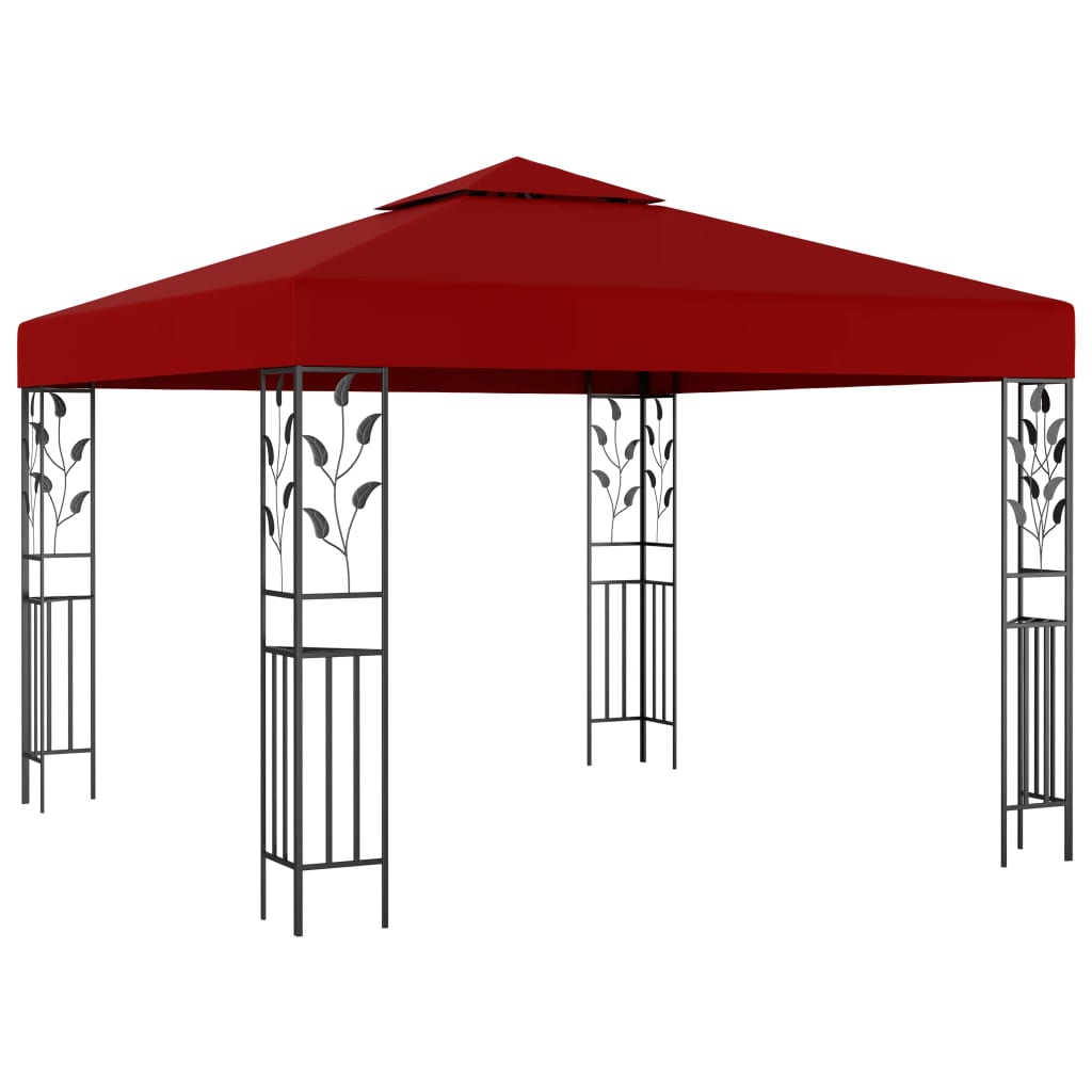 Vidaxl arbor with LED light garland 3x3 m wine red