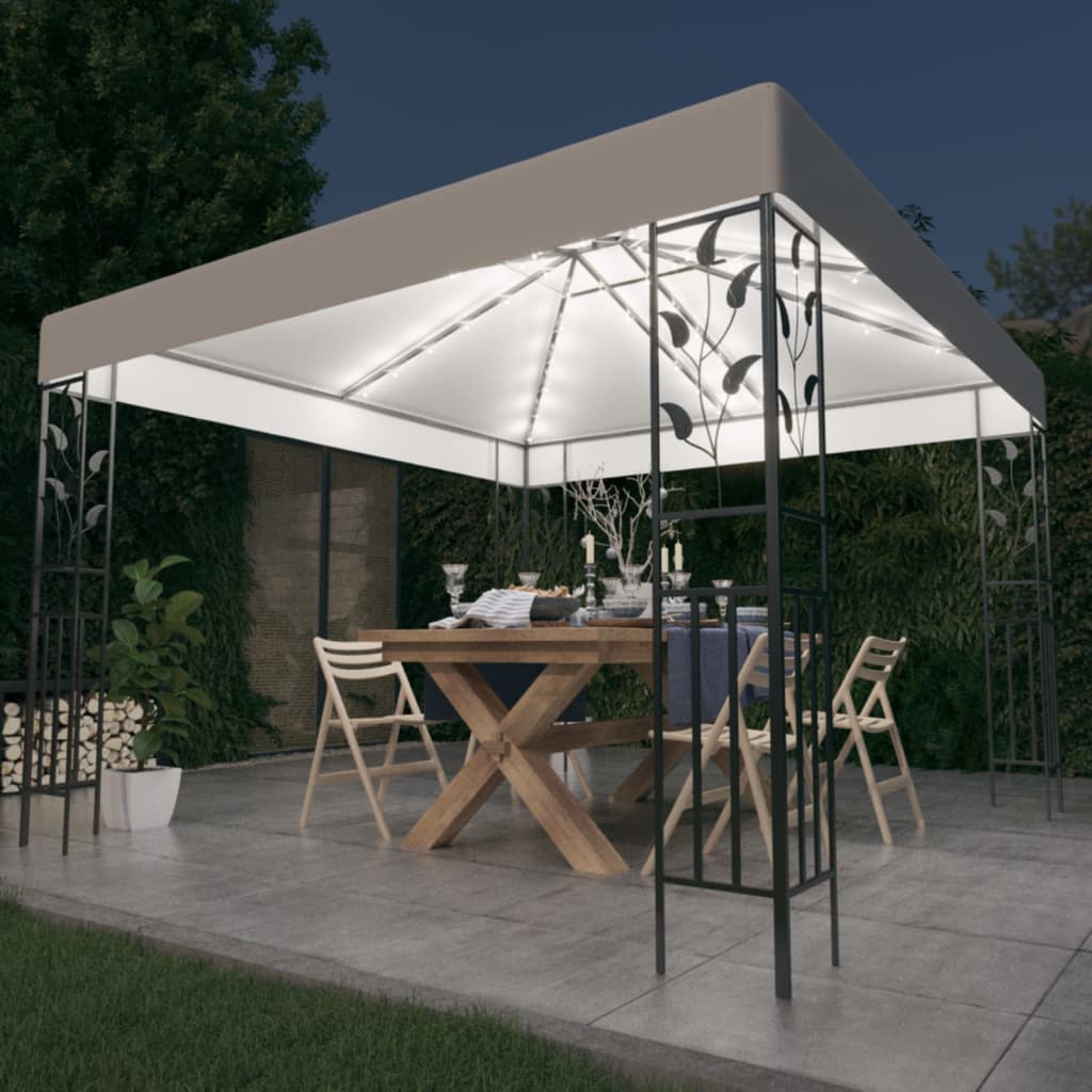 Vidaxl Arbor avec Garland Light Light 3x3 m blanc