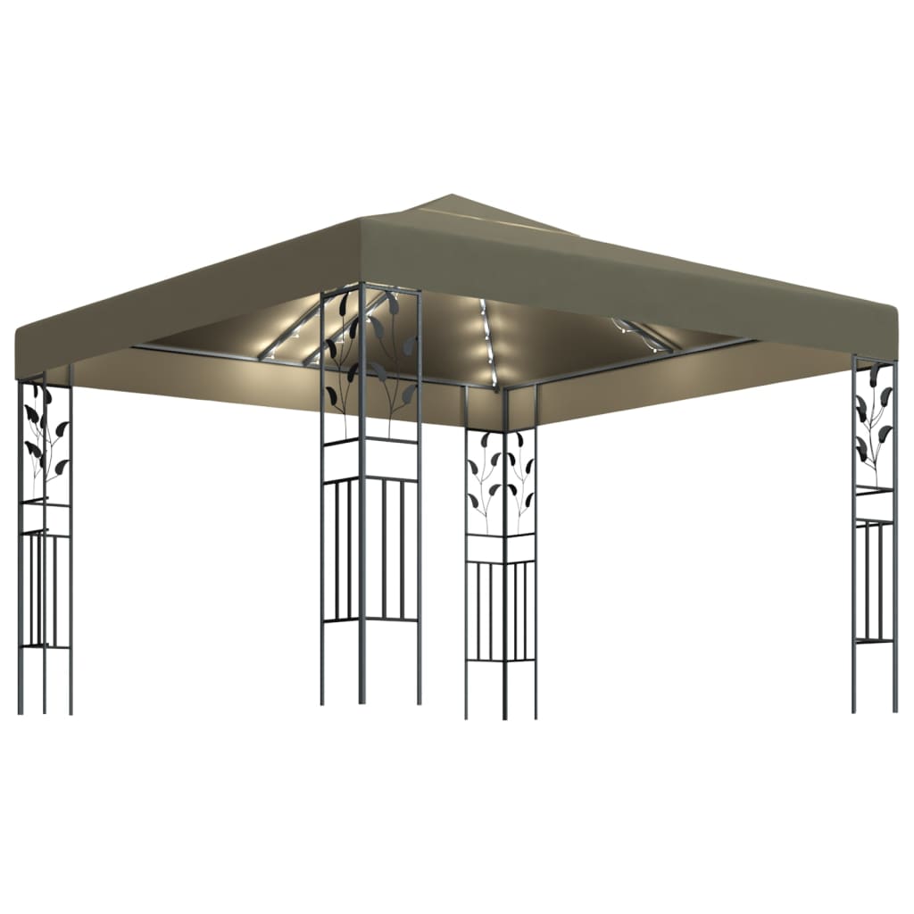 Vidaxl Arbor avec Garland Light Light 3x3 M Taupe