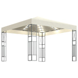 Arbor Vidaxl con guirnalda de luz LED 3x3 m de tela de color crema