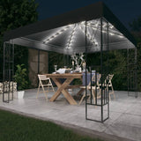 Arbor de Vidaxl con guirnalda de luz LED 3x3 m Dust Antracita