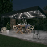 Vidaxl Arbor con ghirlanda leggera a led 3x4 m polvere color antracite