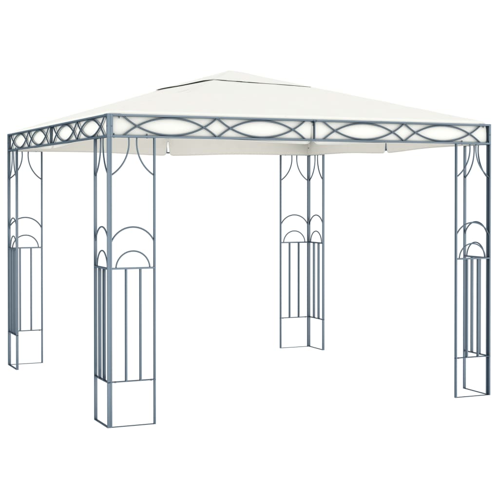 Vidaxl Arbor con ghirlanda leggera a LED 300x300 cm color crema