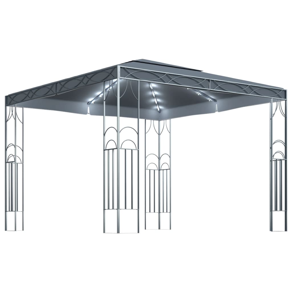 Vidaxl Arbor med LED Light Garland 300x300 cm Anthracite-farvet