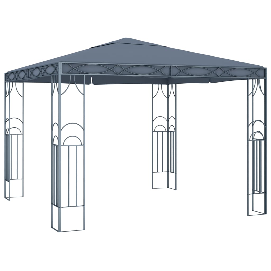 Vidaxl arbor with LED light garland 300x300 cm anthracite-colored