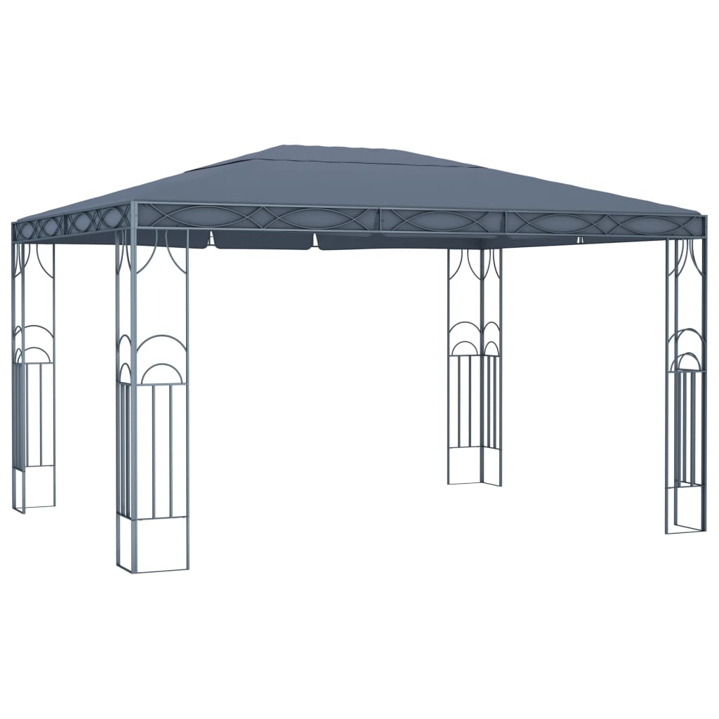 Vidaxl arbor with LED light garland 400x300 cm anthracite-colored