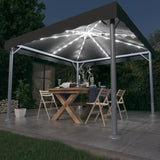 Vidaxl Arbor con ghirlanda leggera a LED 300x300 cm Colore antracite in alluminio