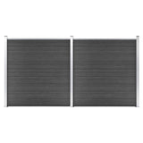 Panel de valla Vidaxl Conjunto de 353x186 CM HKC Negro