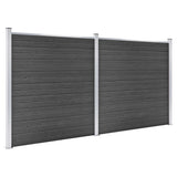 VIDAXL -Zauntafel Set 353x186 cm HKC Schwarz