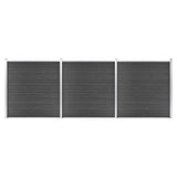 Panel de valla Vidaxl Conjunto de 526x186 CM HKC Negro