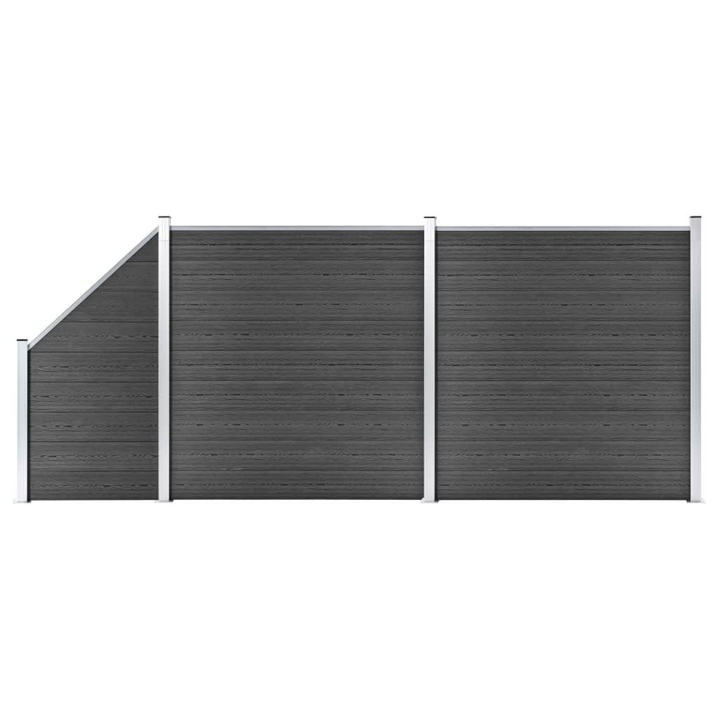 Sada panelu plotu Vidaxl 446X (105-186) CM HKC BLACK