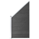 Vidaxl fence panel set 446x (105-186) CM HKC Black