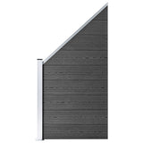 Vidaxl Fence Panel Set 619x (105-186) CM HKC Negro