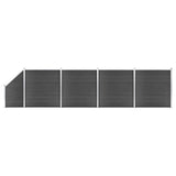 Vidaxl Fence Panel Set 792X (105-186) CM HKC Svart