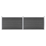 Vidaxl Fence Panel Set 353x105 cm HKC sort