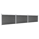 VIDAXL -Zauntafel Set 526x105 cm HKC Schwarz