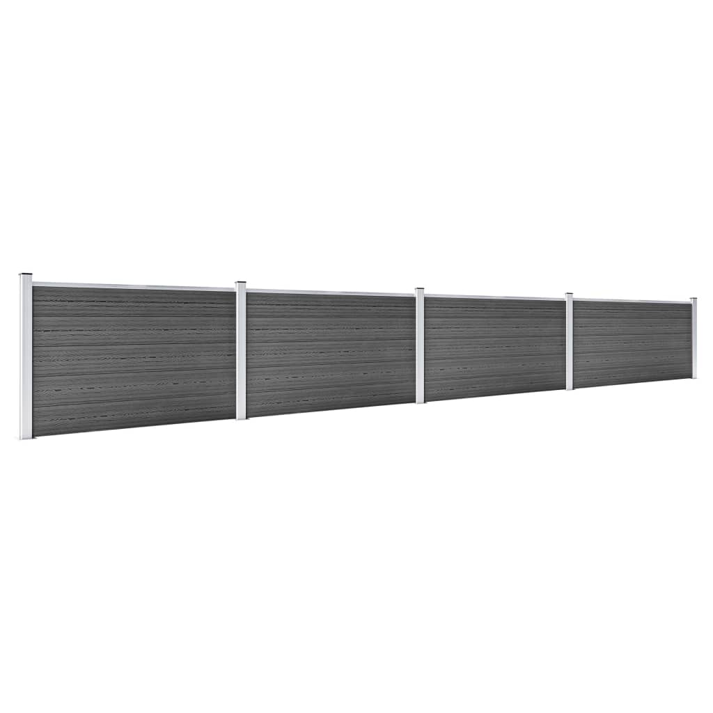 Vidaxl Fence Panel Set 699x105 cm HKC sort