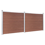 Vidaxl fence panel set 353x146 cm HKC Brown