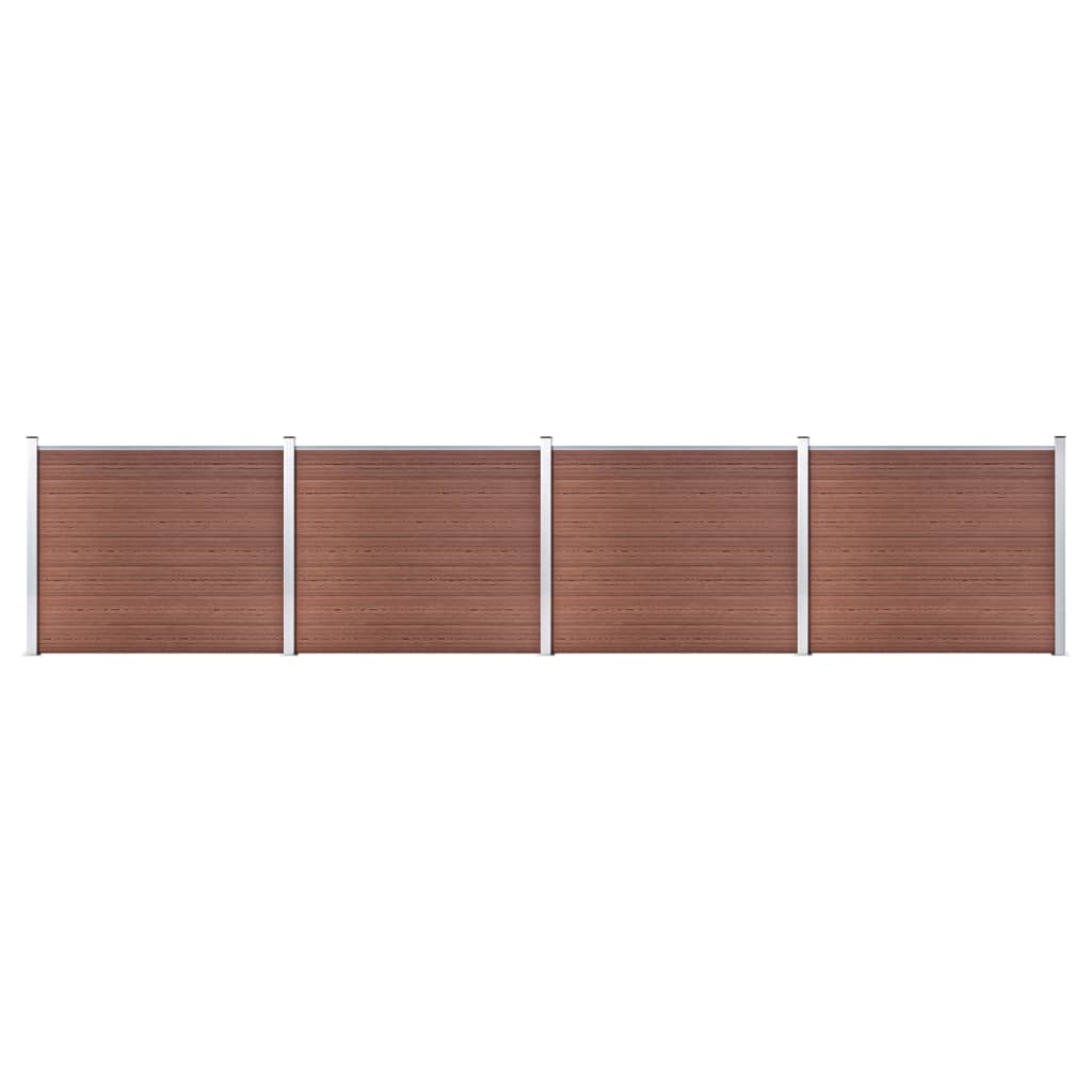 VIDAXL -Zauntafel Set 699x146 cm HKC Brown