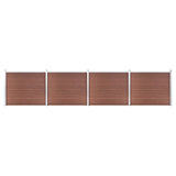 Set di pannelli di recinzione Vidaxl 699x146 cm HKC Brown