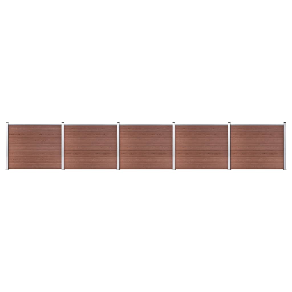 Vidaxl fence panel set 872x146 cm HKC Brown