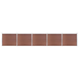 Panel de valla Vidaxl Conjunto de 872x146 cm HKC Brown