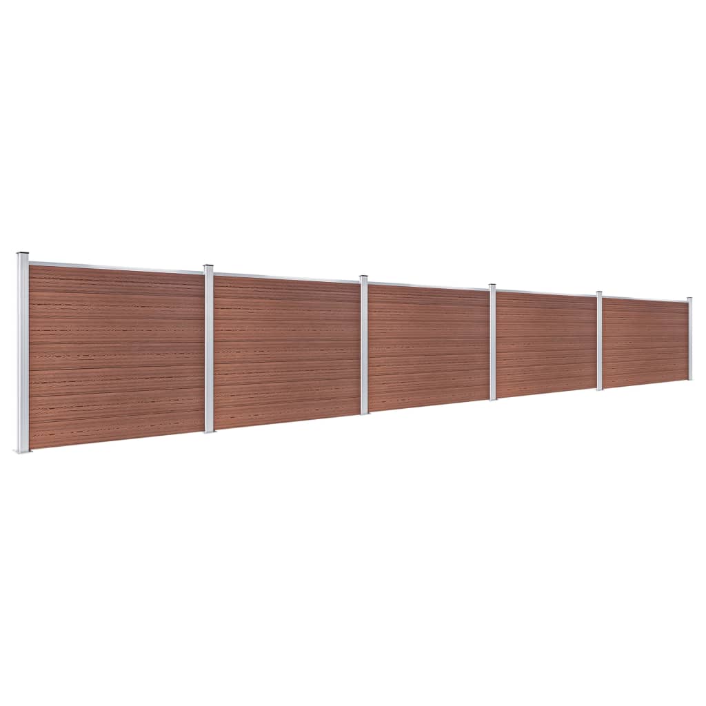 Vidaxl staketpaneluppsättning 872x146 cm HKC Brown