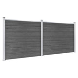 Vidaxl fence panel set 353x146 cm HKC Black