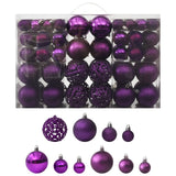 Vidaxl 100-Stéck Chrëschtdag Ball Set Purple