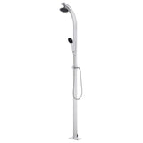 VidaXL Buitendouche met bruine basis 220 cm aluminium