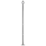 Vidaxl outdoor shower with gray base 220 cm stainless steel