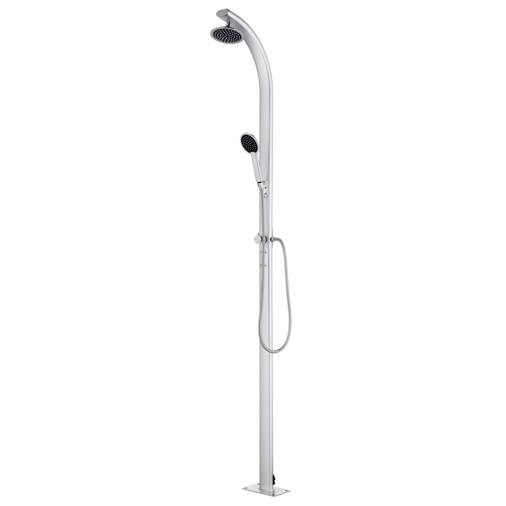 Vidaxl Outdoor Shower z szarą bazą 220 cm aluminium