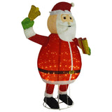 Vidaxl Santa Claus dekorativ LED 180 cm luksuriøs stoff