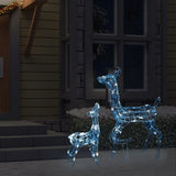 Vidaxl juledekorationer Reindeer Familie 160 LEDS Kold hvid akryl